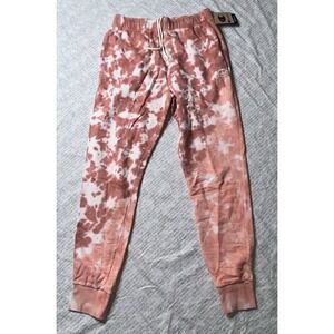 Champion Sweatpants Womens Sz L Peach Tie Dye Reverse Weave Jogger Workout Pants